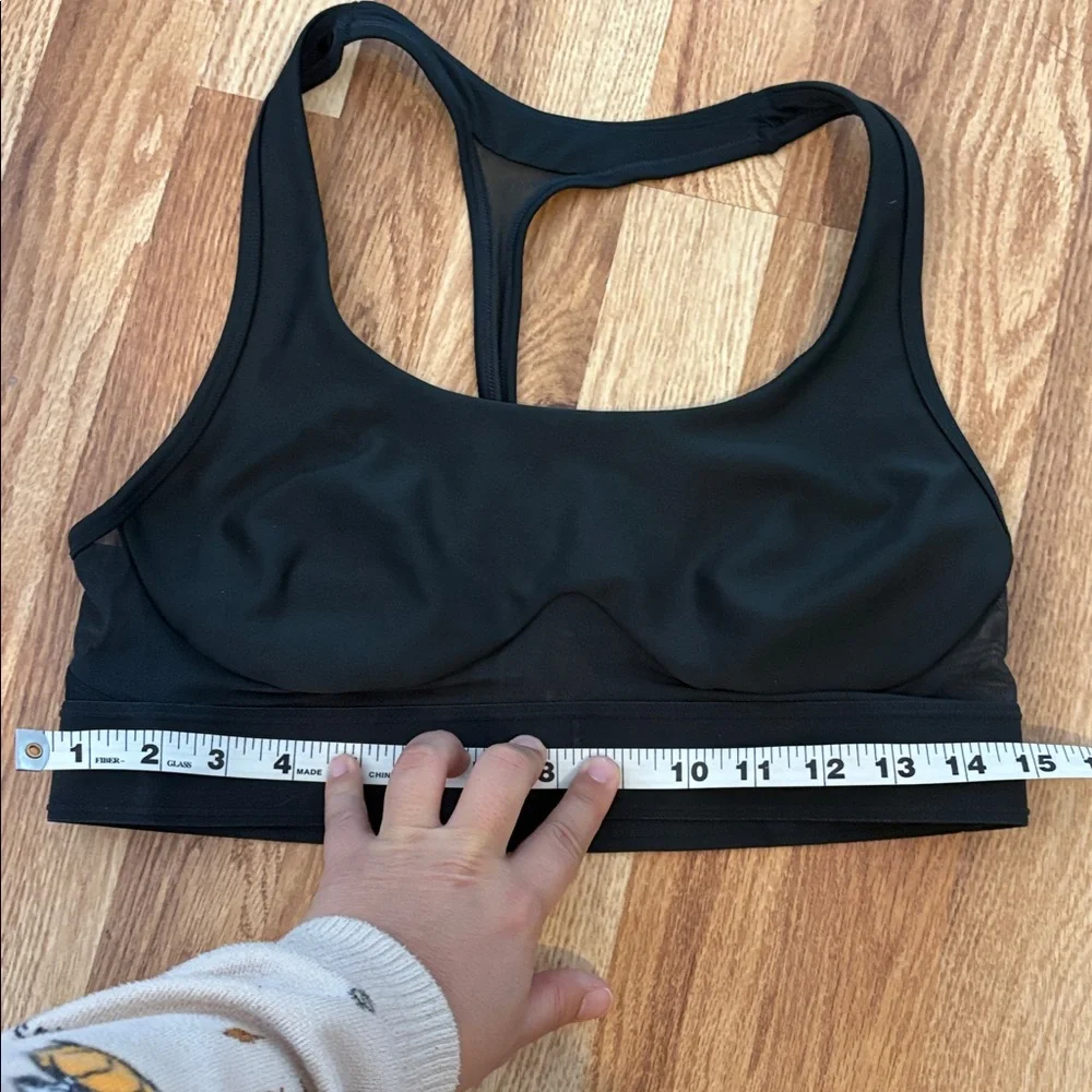 ALO Yoga Dark Green Mesh-Trim Sports Bra & Leggings Set